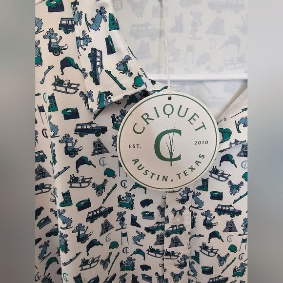 Criquet Mens Mountain Theme Polo - Picture 4 of 6